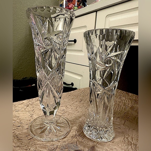 Vintage Other - Vintage Bohemia Czech Republic Hand Cut Lead Crystal Bud Vase